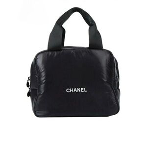 Chanel Black Puff Cosmetic Bag